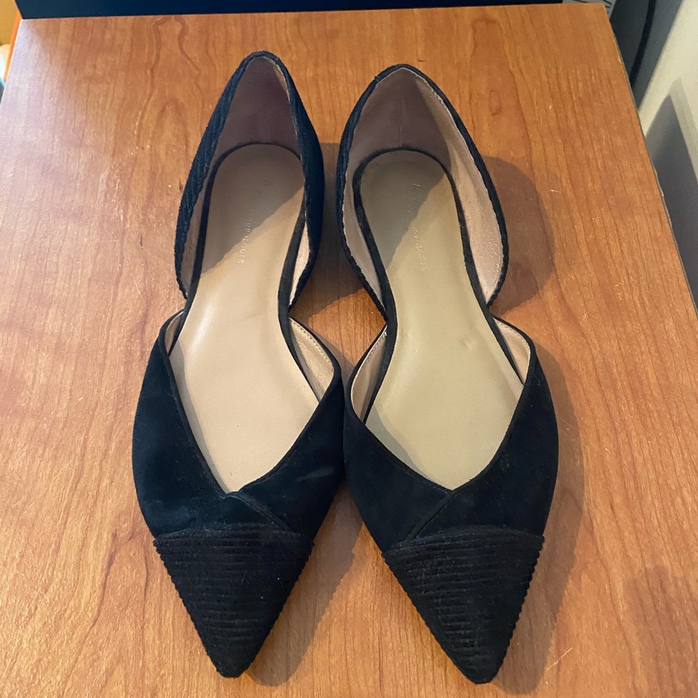 Anthropologie Black Flats size 10